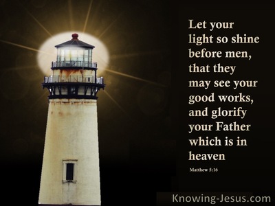 Matthew 5:16 The Light Of The LORD (devotional)08:06 (brown)